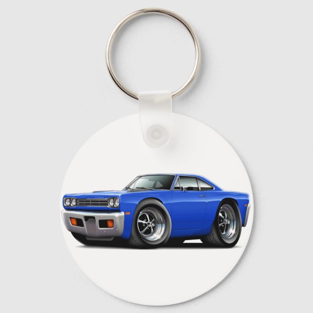 Porte-clés Voiture bleue Roadrunner 1969 (Recto)