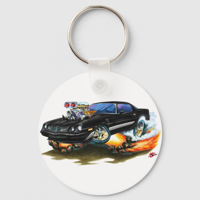 Porte-clés Voiture Camaro Z28 gris-noir 1979-81 (Recto)