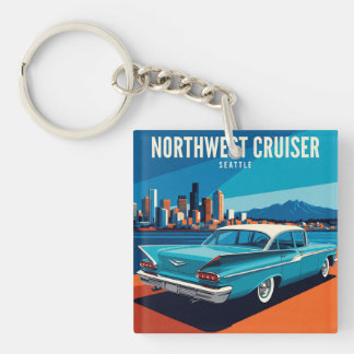 Porte-clés Voiture classique de Seattle Nord-Ouest
