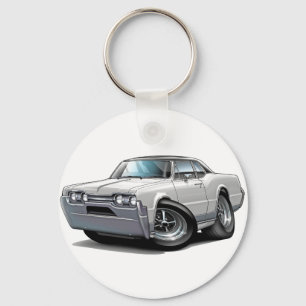 Porte-clés Voiture Cutlass Blanc-Noir 1967