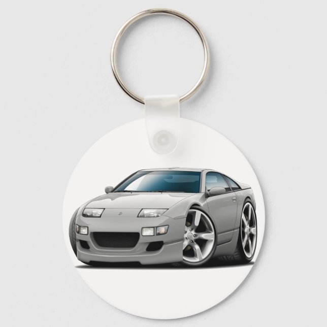 Porte-clés Voiture d'argent Nissan 300ZX (Recto)