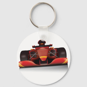 Porte-clés Voiture de course rouge