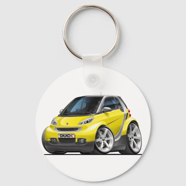 Porte-clés Voiture Jaune intelligente (Recto)