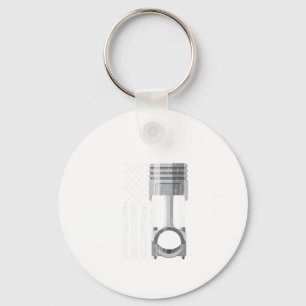 Porte-clés Voiture musculaire à piston de drapeau américain v