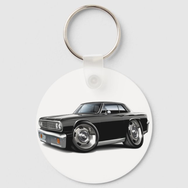 Porte-clés Voiture noire Chevelle 1964 (Recto)