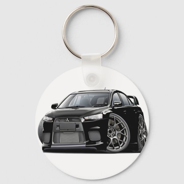 Porte-clés Voiture noire Evo (Recto)
