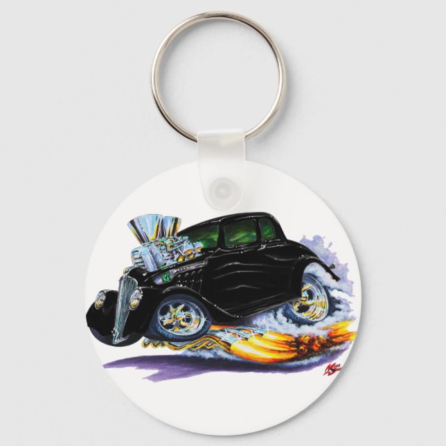 Porte-clés Voiture Noire Willys 1933-36 (Recto)