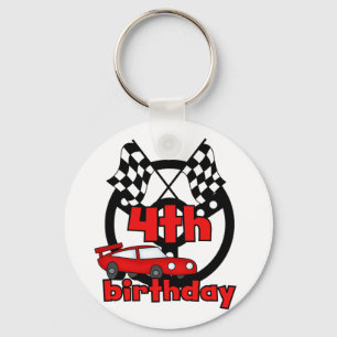 Porte-clés Voiture Racing 4e Anniversaire Tshirts et cadeaux
