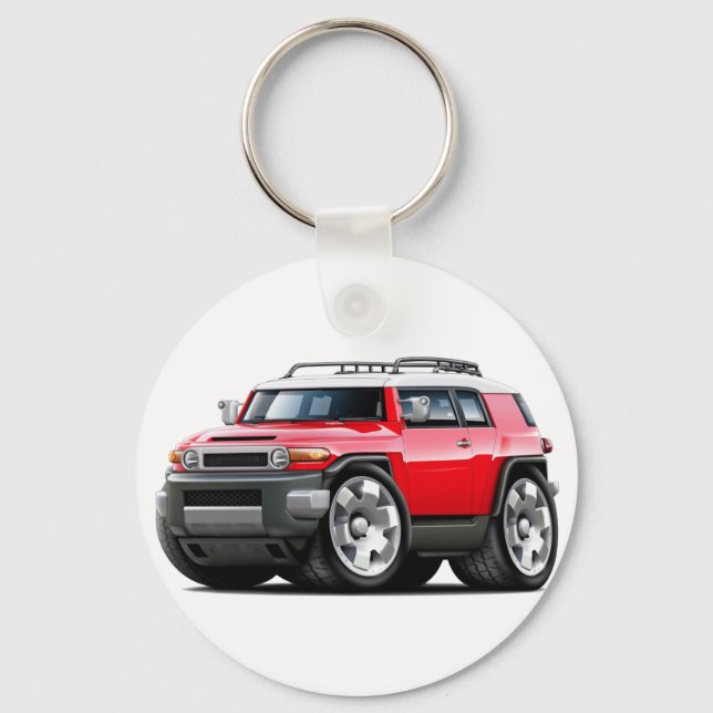 Porte-clés Voiture rouge Fj Cruiser (Recto)