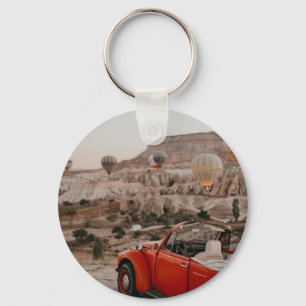 Porte-clés Voiture Rouge Vintage classique à regarder des bal