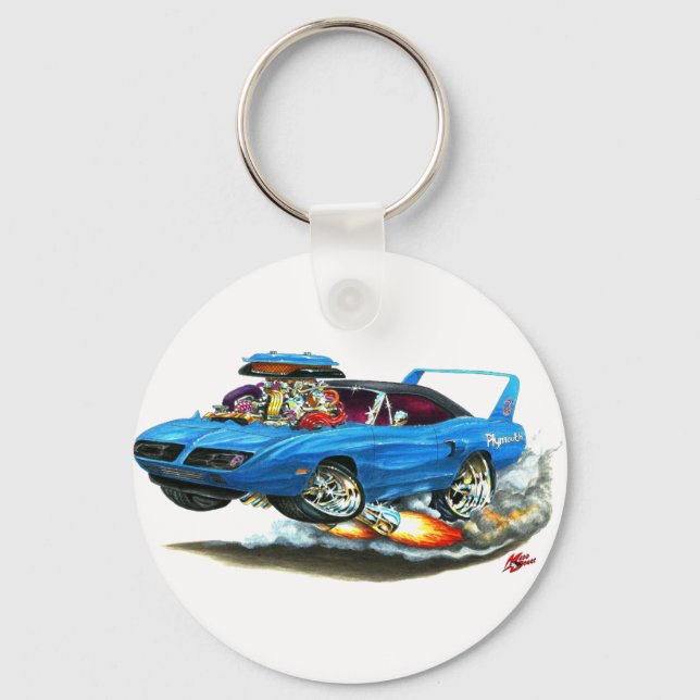 Porte-clés Voiture Superbird Blue 1970 (Recto)