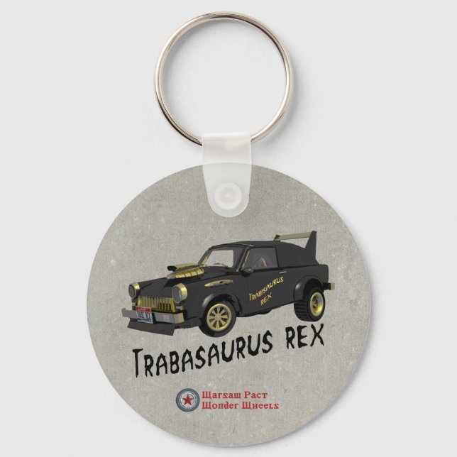 Porte-clés Voiture Trabant Est Allemande Personnalisée (Recto)