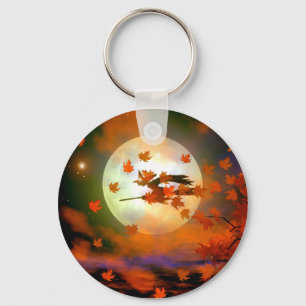 Porte-clés Vol de sorcière de Halloween