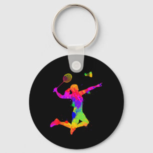Porte-clés Volant de badminton, Joueur de badminton, Filles,