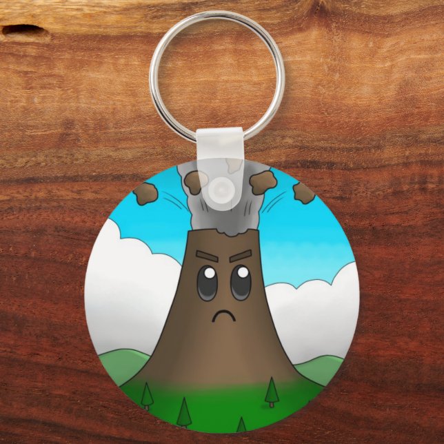 Porte-clés Volcan en colère (Recto)