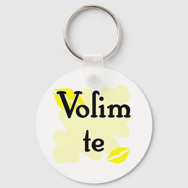 Porte-clés Volim te - Croate - Je t'aime (Recto)