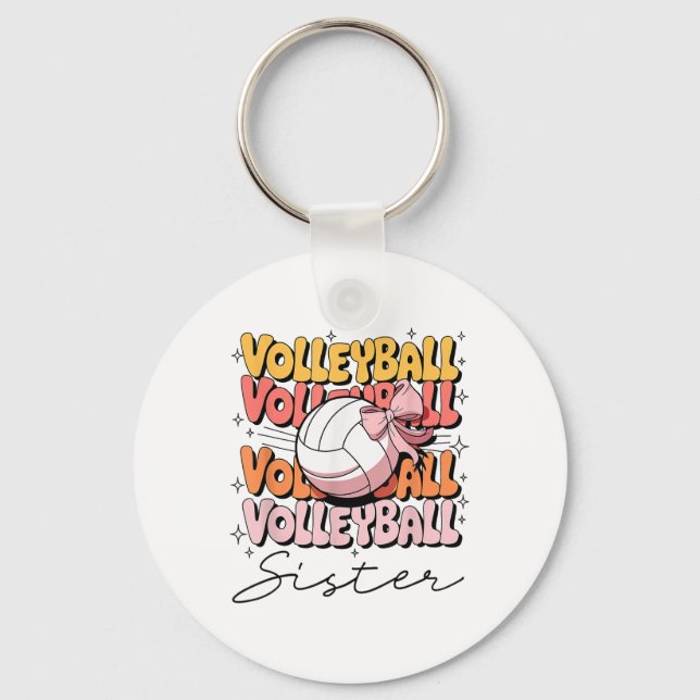 Porte-clés Volley-ball super Soeur Coquette Bow Volley (Recto)