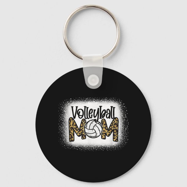 Porte-clés Volleyball Maman Femmes Leopard mignon Bleached Fu (Recto)