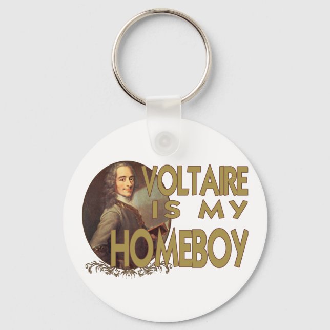 Porte-clés Voltaire est ma maison (Recto)