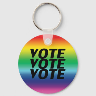 Porte-clés vote - pride lgbtq lgbt couleurs arc-en-ciel