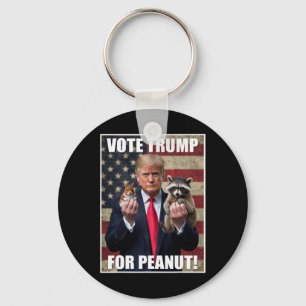 Porte-clés Votez Trump Justice Pour Fred Peanut L'Écureuil Me