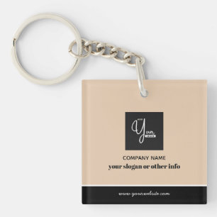Porte-clés Votre logo d'entreprise & Fabriqué à la main par V