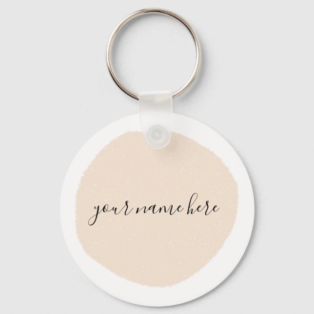 Porte-clés Votre logo d'entreprise rose brosse (Recto)