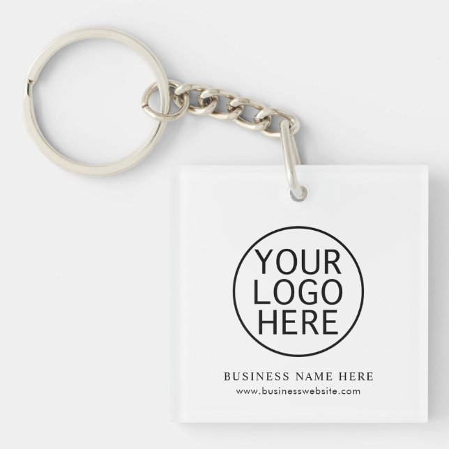 Porte-clés Votre logo d'entreprise Swag promotionnel (Devant)