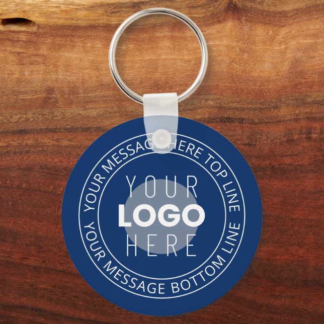Porte-clés Votre logo et votre texte circulaire personnalisab (Recto)