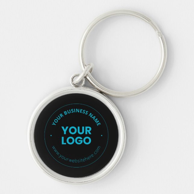 Porte-clés Votre logo | Nom commercial et site Web modifiable (Devant)