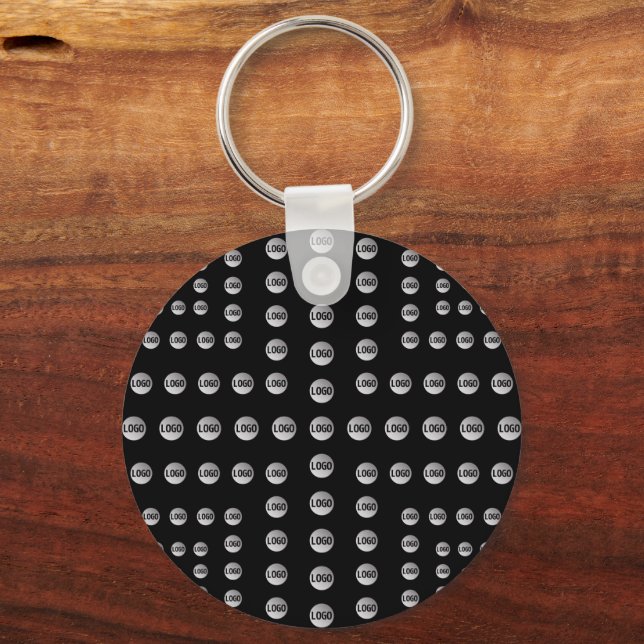 Porte-clés Votre logo ou toute image | Motif moderne unique (Recto)