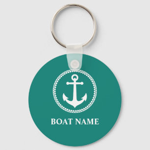 Porte-clés Votre nom de bateau Sea Ancre sa0a