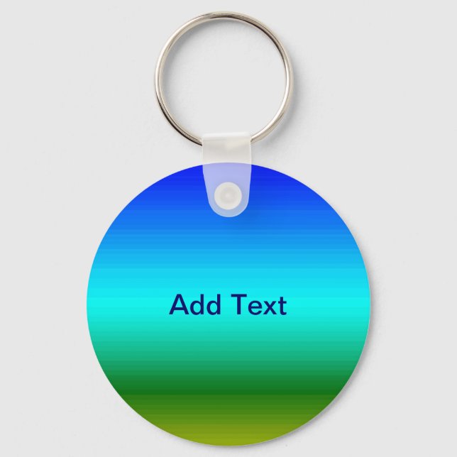 Porte-clés Votre nom Sea Sky Blue Green Modern Gradient (Recto)