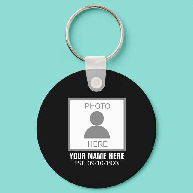 Porte-clés Votre photo ici Nom et âge (Créateur téléchargé)