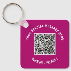 Porte-clés Votre Porte - clé de code QR de conception Exemple
