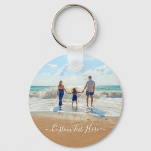Porte-clés Votre Porte - clé photo de famille avec texte pers