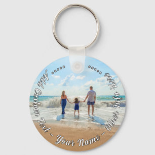 Porte-clés Votre Porte - clé Photo Texte personnalisé Cadeau 