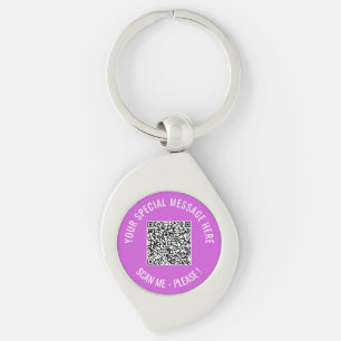 Porte-clés Votre QR Code Scan Info Custo Text Porte - clé Cad