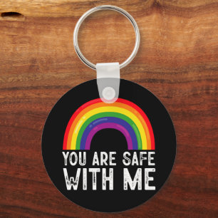 Porte-clés Vous Êtes En Sécurité Avec Moi Le Mois De La Fiert