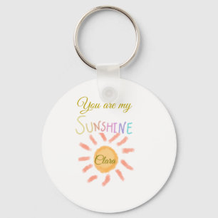 Porte-clés vous êtes mon soleil jaune orange rayons de soleil