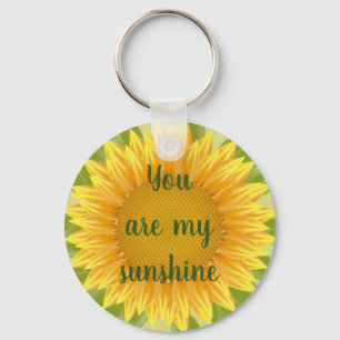 Porte-clés Vous êtes mon Sunshine Sunflower Citation d'art