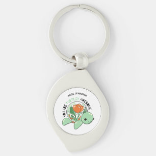 Porte-clés Vous Êtes Turtley Awesome Flower Succulte Tortue