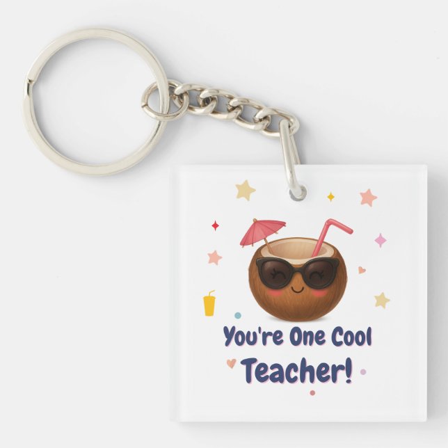 Porte-clés Vous êtes un Cool enseignant-mignonne Porte - clé  (Devant)