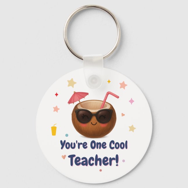 Porte-clés Vous êtes un enseignant Cool - Belle noix de coco (Recto)