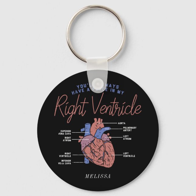 Porte-clés Vous serez toujours dans mon coeur Infirmière pers (Recto)