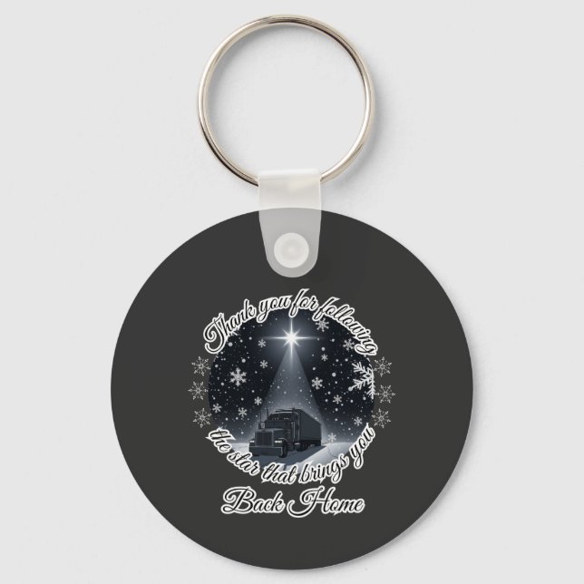 Porte-clés Voyage en Camion Star de Noël Accueil (Recto)