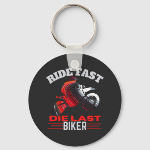 Porte-clés Voyage Fast Die Dernier Biker T-Shirt