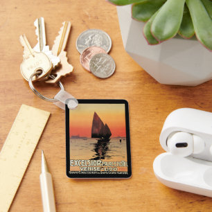 Porte-clés Voyage Vintage, Bateaux au Excelsior Palace Venise