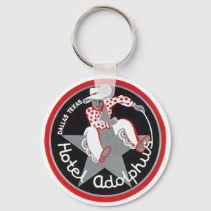 Porte-clés Voyage Vintage, Hôtel Adolphus à Dallas, Texas