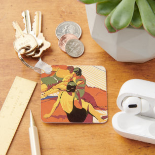 Porte-clés Voyage Vintage, Vacances sur un Navire de Croisièr